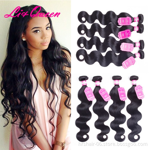 wholesale brazilian body wave 13x4 lace frontal 3 bundles virgin brazilian hair with lace frontal closure bleached knot
